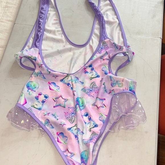 #6 Rosita couture Colorful Mermaid Print Swimsuit/bodysuit - Picture 5 of 6